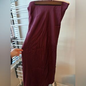 Zara Burgundy/Maroon Slip Skirt Size L